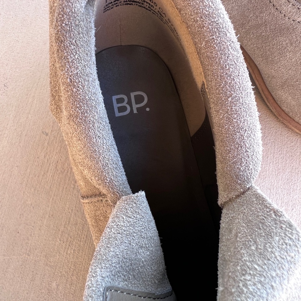 bp Suede Fold-Over Ankle Booties in Taupe - Picture 4 of 6